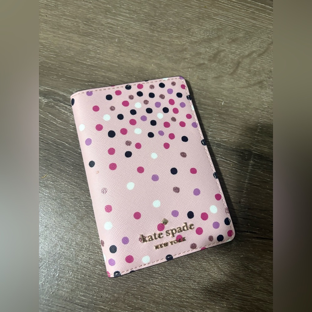 kate spade Pink Polka Dot Card / Passport Holder